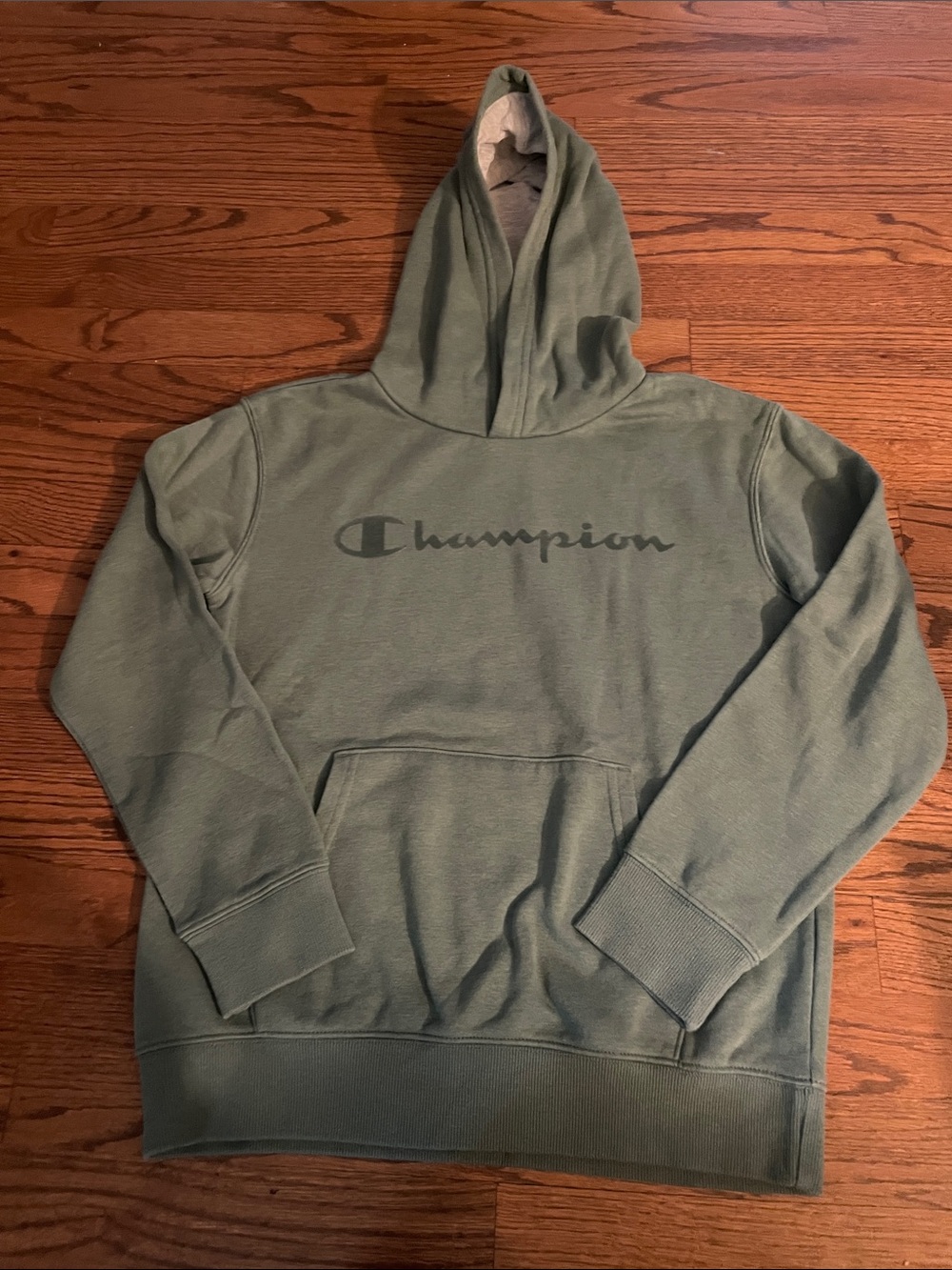Champion Boys Hooded Pullover in Olive